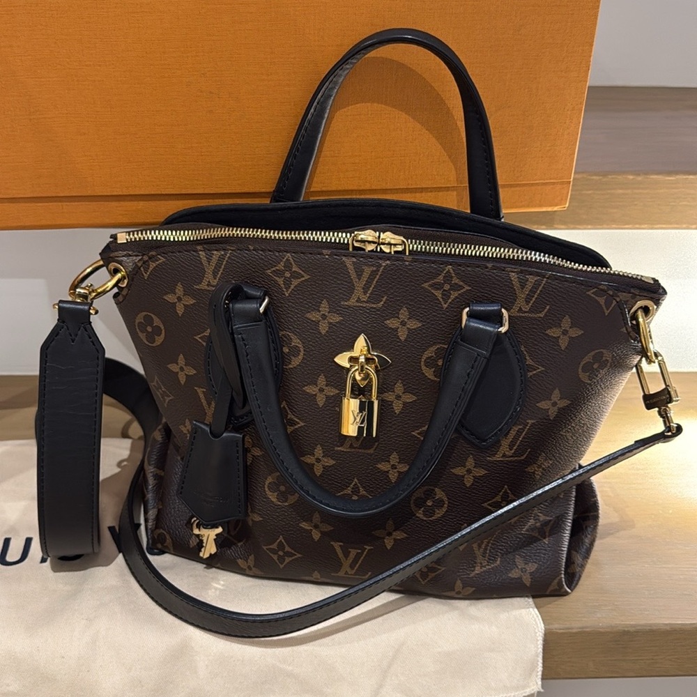 Louis Vuitton Flower Zipped Tote PM Monogram Noir Full Set Exceptional Condition - Picture 2 of 16